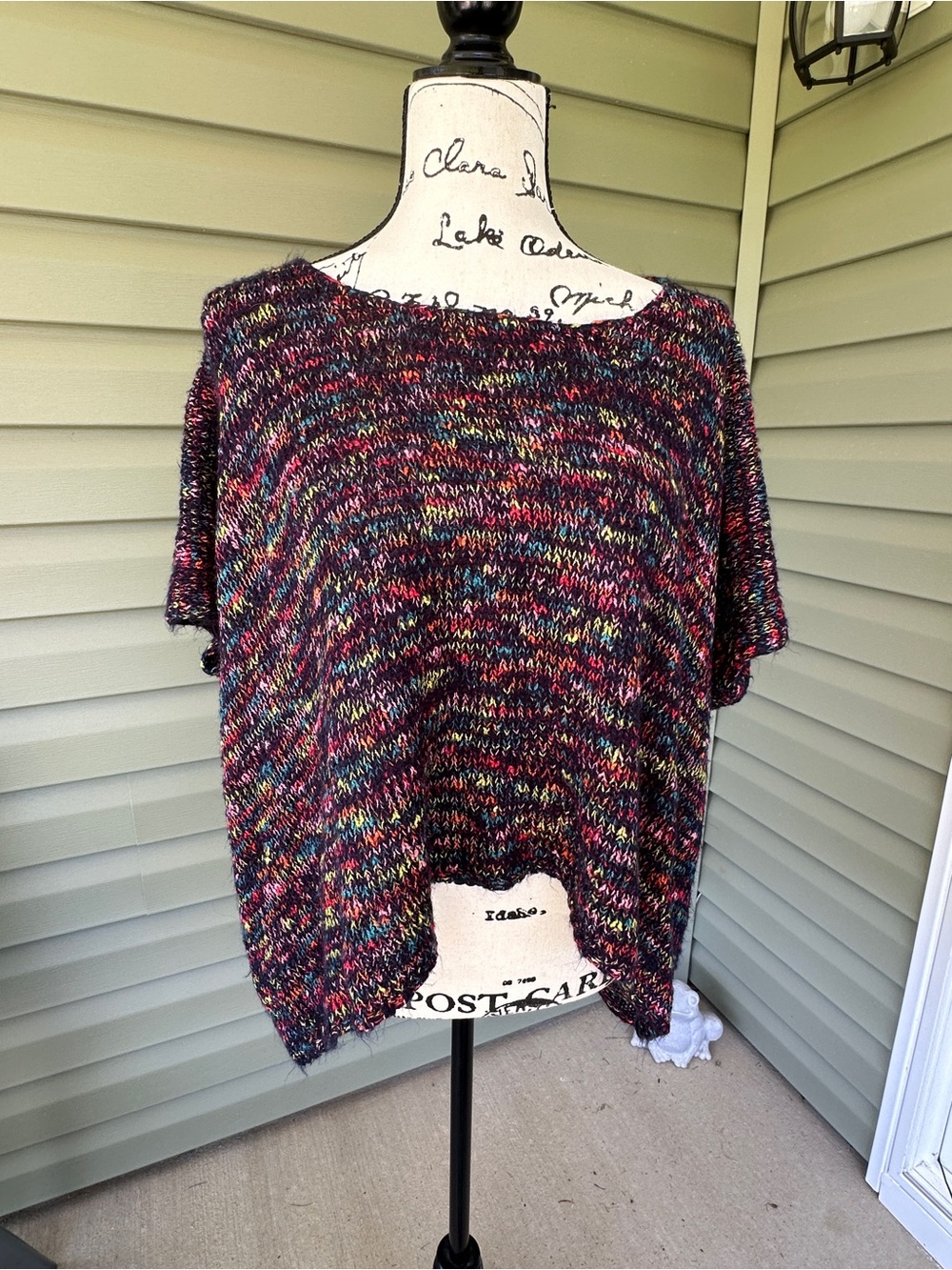Honey Punch Black fabulous soft Multicolor pride Speckled Knit sweater size S/M